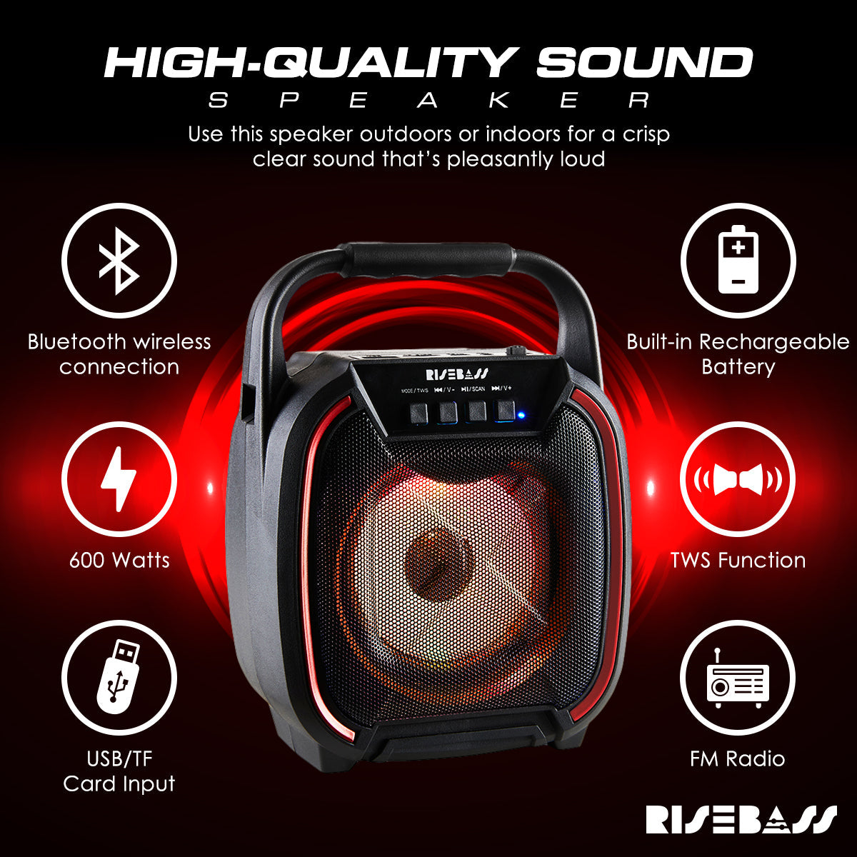 Light Up Wireless Bluetooth Speaker