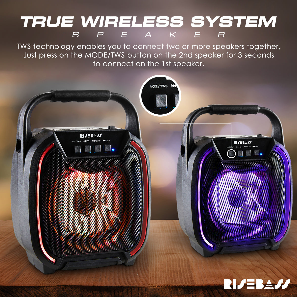 Light Up Wireless Bluetooth Speaker